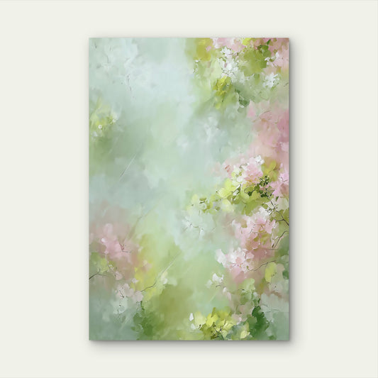 Soft Pastel Flower Garden Painting 40x60cm Metal Print Ready to Hang