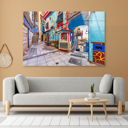 Color Streets of Vietri Salerno Acrylic Glass Print Tempered Glass Wall Art 100% Made in Australia Ready to Hang