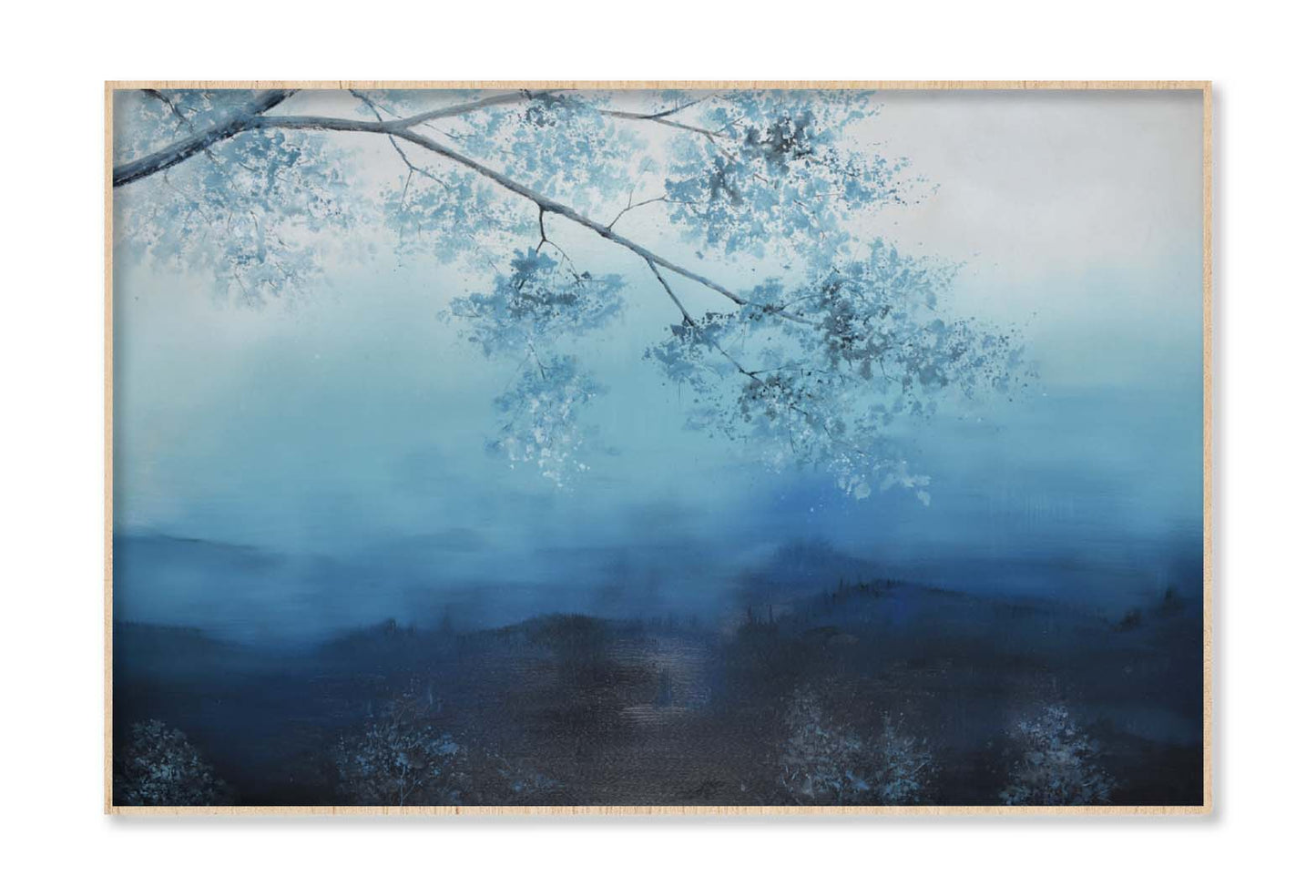 A Picture of Trees, Leaves, Blue Wall Art Limited Edition High Quality Print