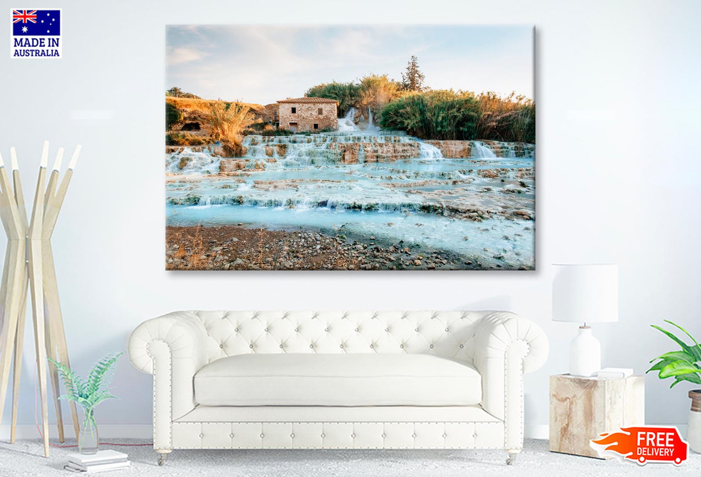 Terme Di Saturnia - Mill Waterfalls, Tuscany, Italy Wall Art Decor 100% Australian Made