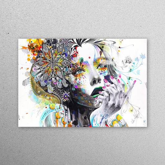 Woman Face Wall Art Acrylic Glass Print Tempered Glass Wall Art 100% Made in Australia Ready to Hang