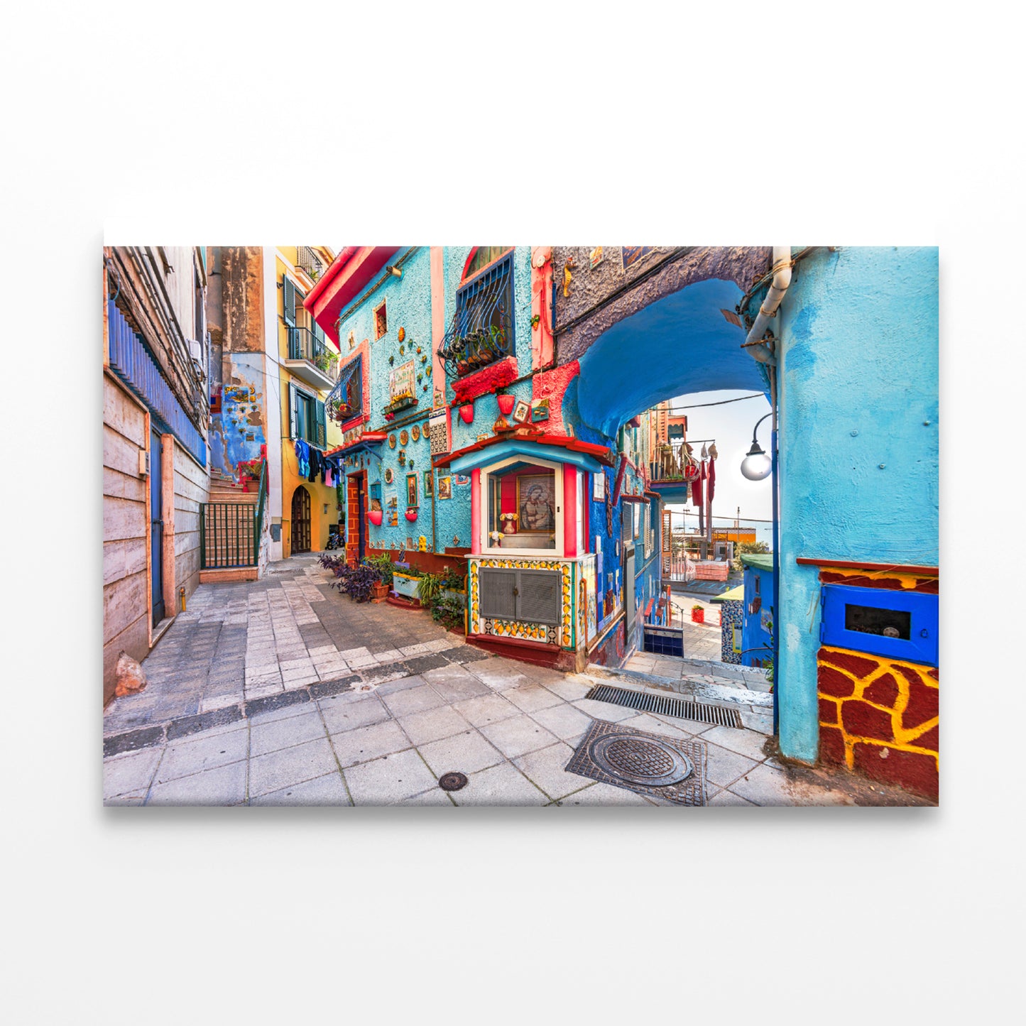 Color Streets of Vietri Salerno Print 100% Australian Made - Bella Home Decor