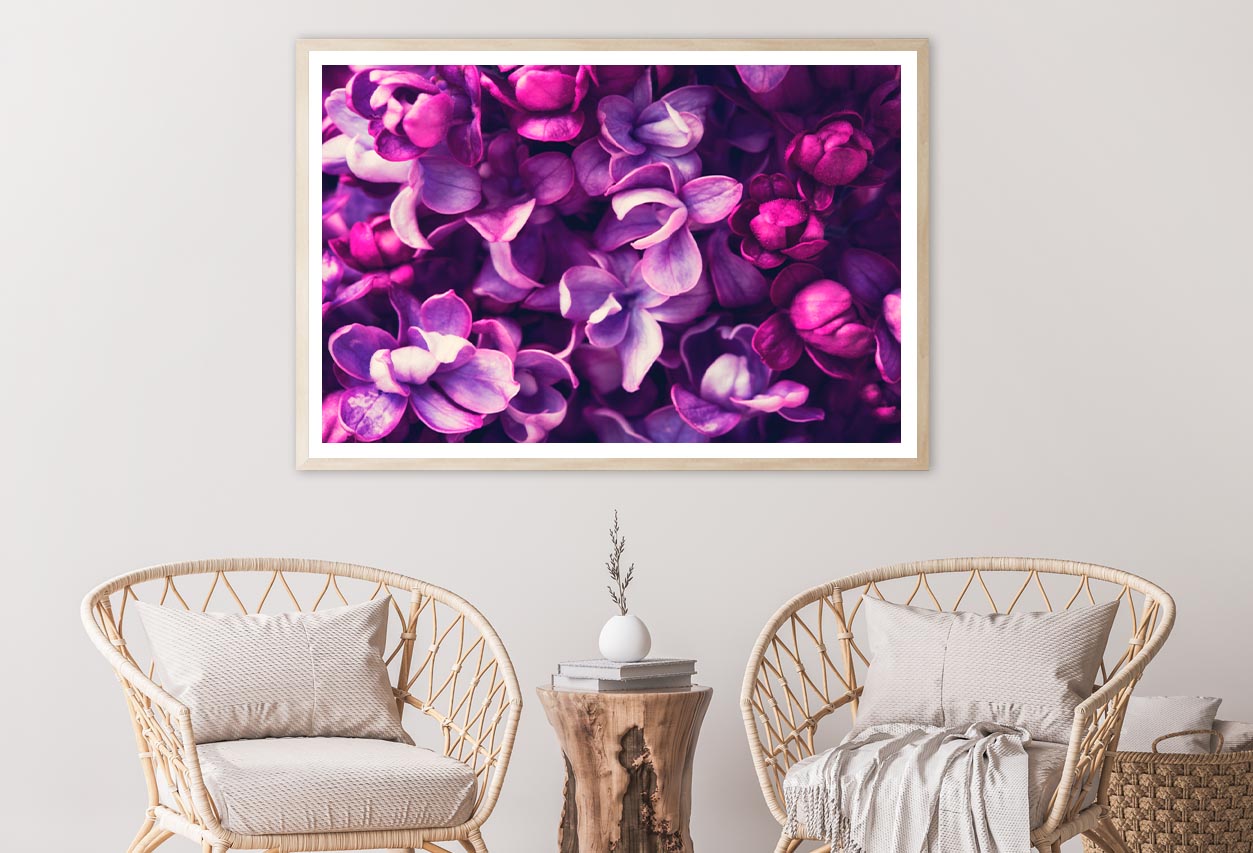 Purple Lilac Flowers Background Home Decor Premium Quality Poster Print Choose Your Sizes