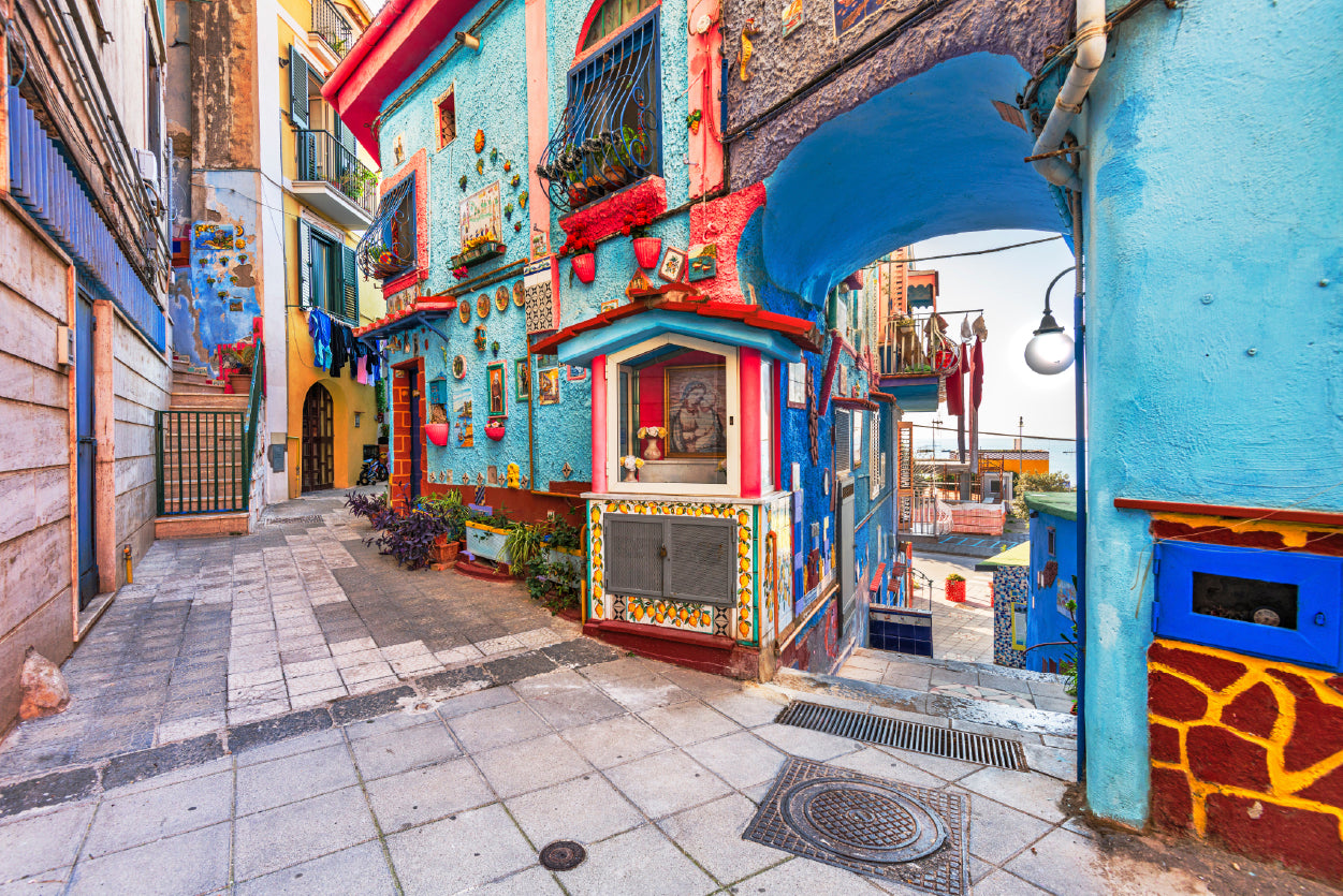 Color Streets of Vietri Salerno Print 100% Australian Made - Bella Home Decor