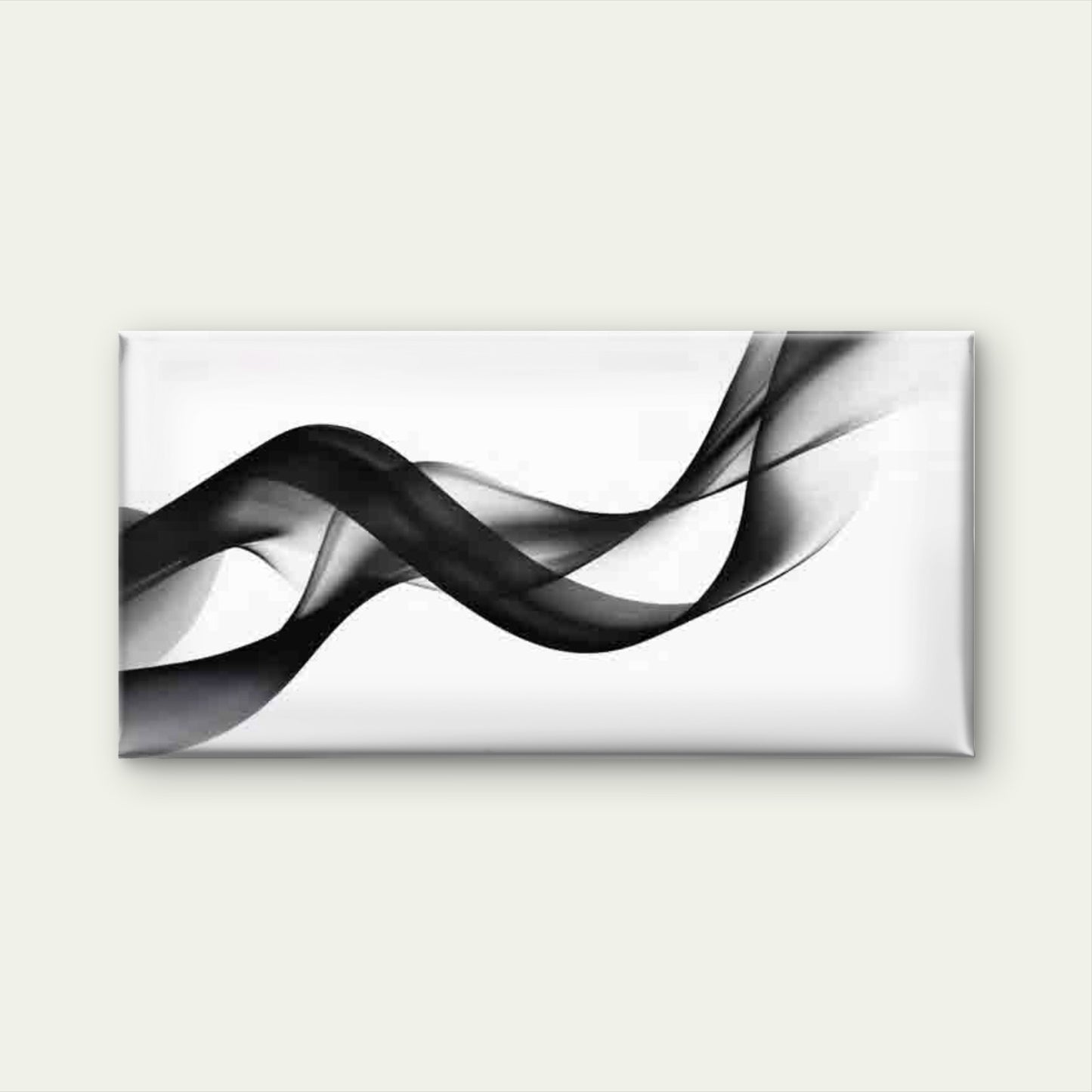 Black & White Abstract Wave Wall Art Canvas Office Home Room Framed 120x60cm - Bella Home Decor