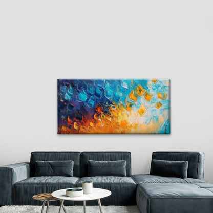 Abstract Geometric Brush Stroke Wall Art Canvas Office Home Room Framed 120x60cm - Bella Home Decor