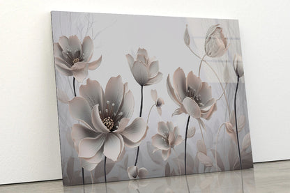 Petals of a Flowers Pattern Acrylic Glass Print Tempered Glass Wall Art 100% Made in Australia Ready to Hang - Bella Home Decor