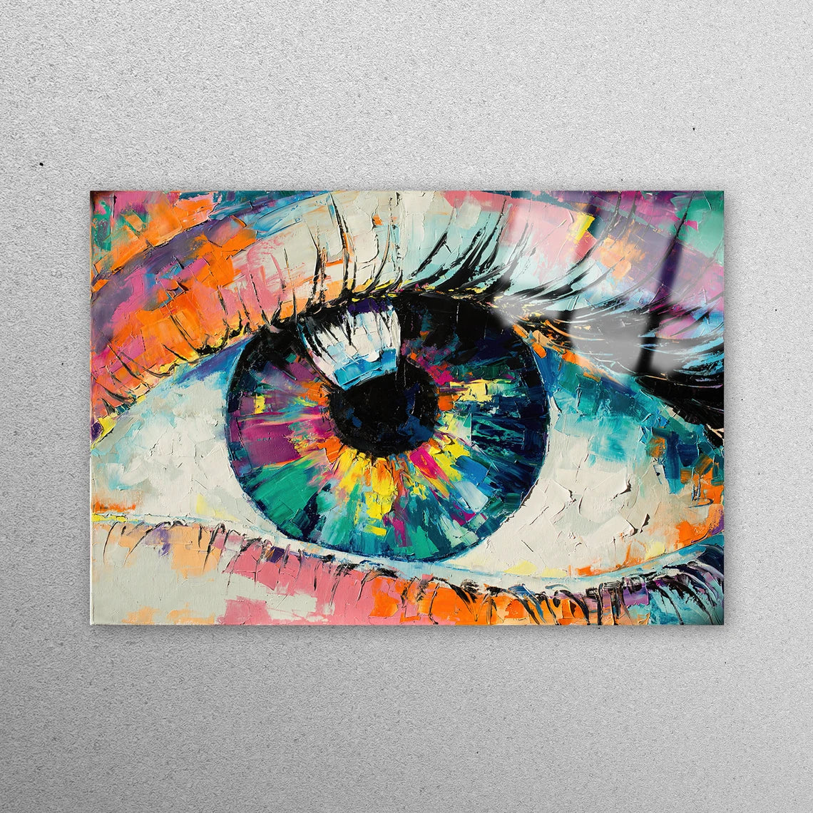 Colorful Eye Abstract Wall Art Acrylic Glass Print Tempered Glass Wall Art 100% Made in Australia Ready to Hang