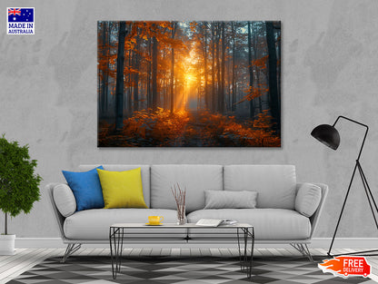 Autumn Forest in the Morning Print 100% Australian Made - Bella Home Decor