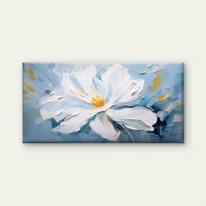 White Magnolia Bloom Flower Wall Art Canvas Office Home Room Framed 120x60cm - Bella Home Decor
