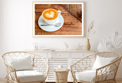 Cup Of Coffee with A Heart in The Foam Home Decor Premium Quality Poster Print Choose Your Sizes