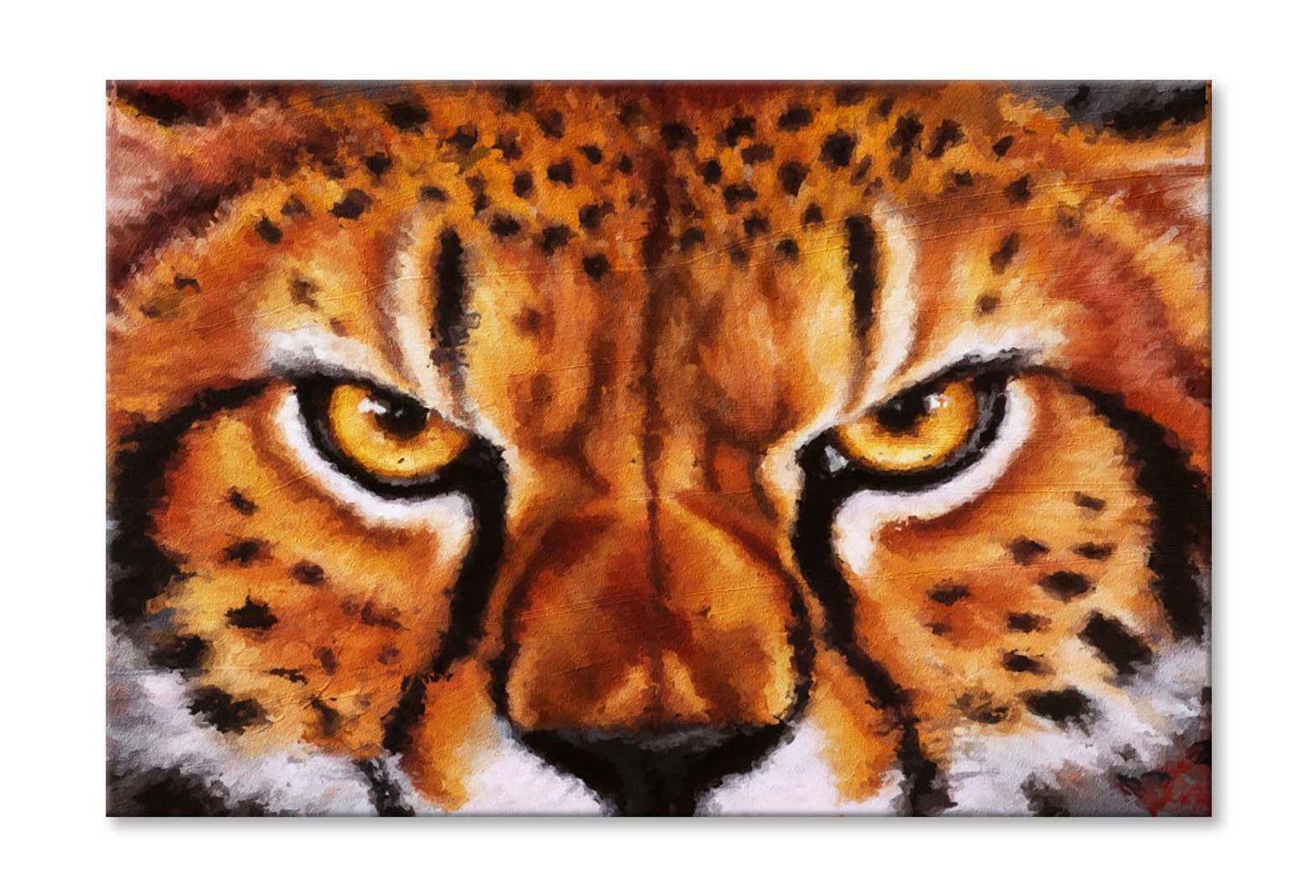 Painting of Cheetah Eyes Wall Art Limited Edition High Quality Print