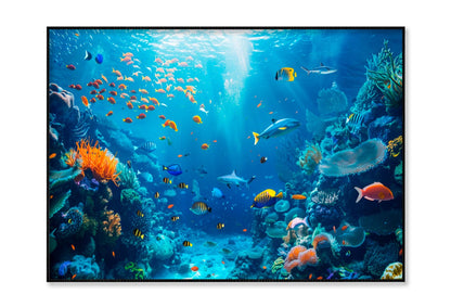 Underwater Scene Showcasing a Diverse Coral Reef Home Decor Premium Quality Poster Print Choose Your Sizes - Bella Home Decor