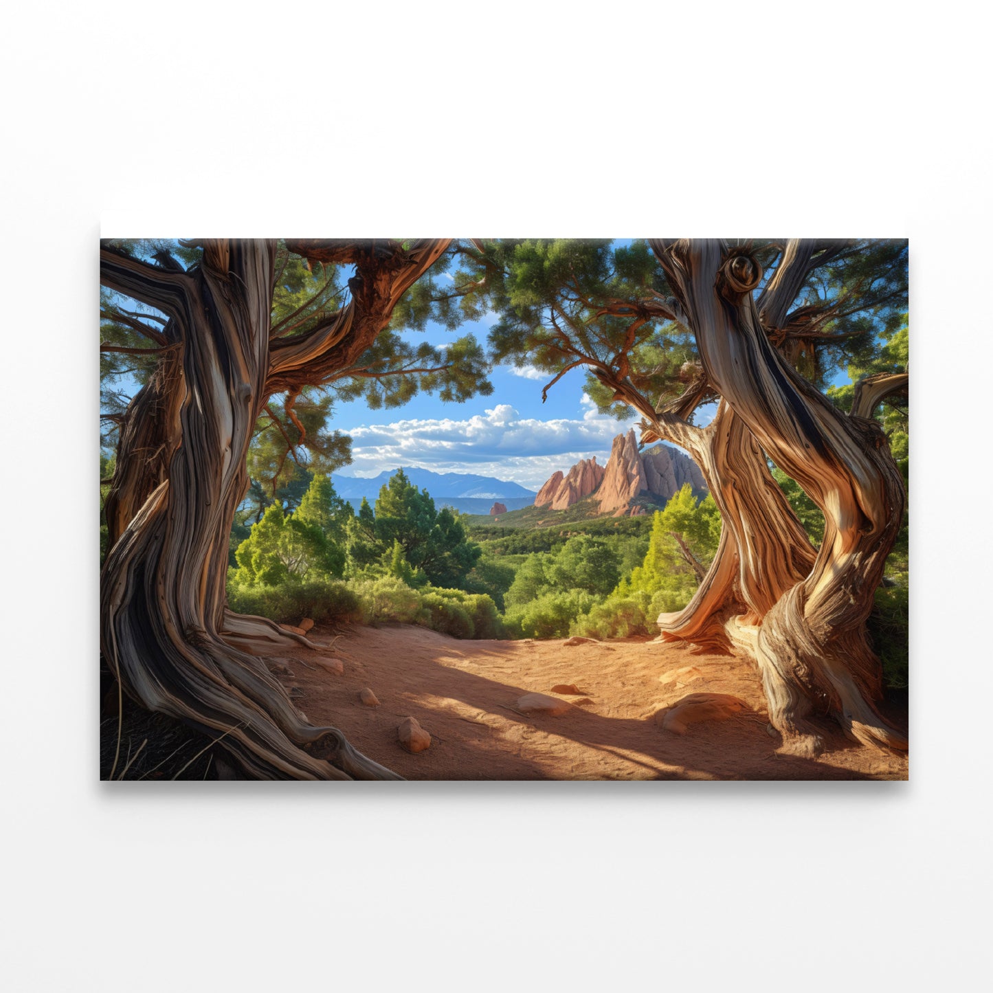 Tree with a Scenic Backdrop of a Mountain Range Print 100% Australian Made - Bella Home Decor