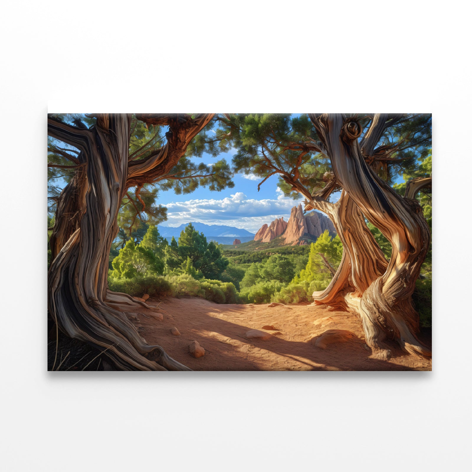 Tree with a Scenic Backdrop of a Mountain Range Print 100% Australian Made - Bella Home Decor