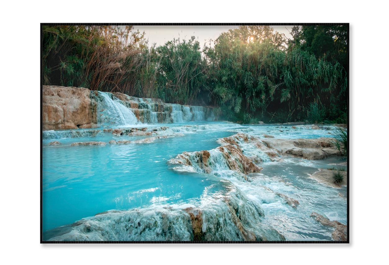 River With a Waterfall in The Middle of It Home Decor Premium Quality Poster Print Choose Your Sizes