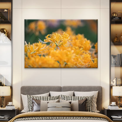 Yellow Spider Lily Flower Floral Wall Art Decor 100% Australian Made