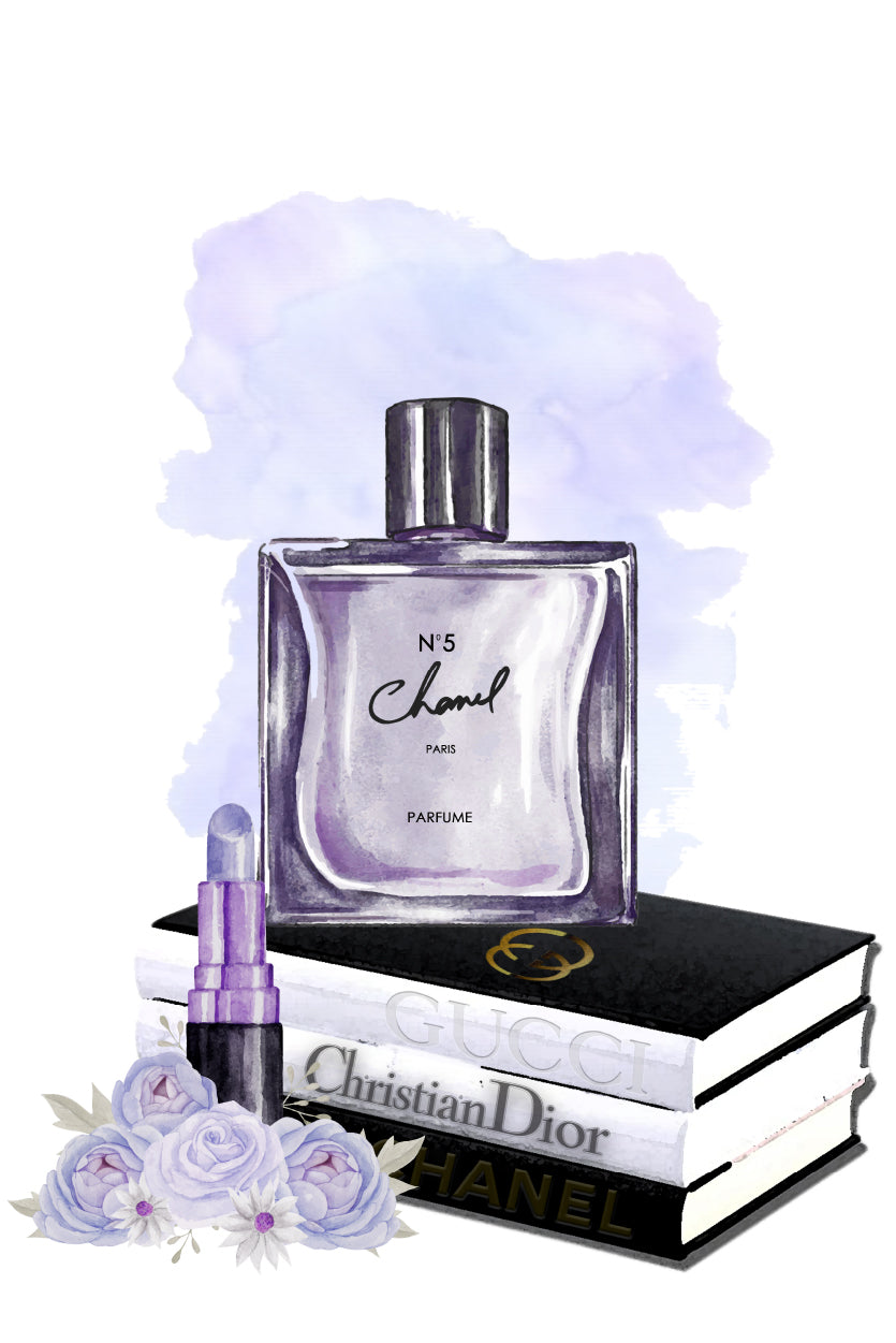 Purple Fashion Perfume with Book set Print 100% Australian Made