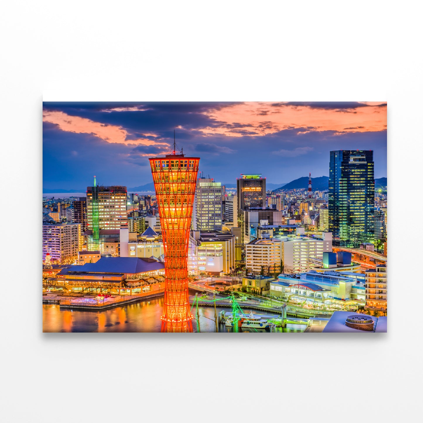 Buildings Of Kobe City in Japan Print 100% Australian Made - Bella Home Decor