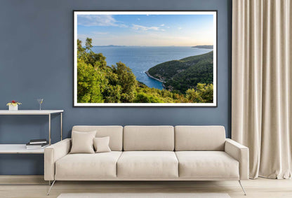 Coastline on Korcula Island in Adriatic Sea in Croatia Home Decor Premium Quality Poster Print Choose Your Sizes