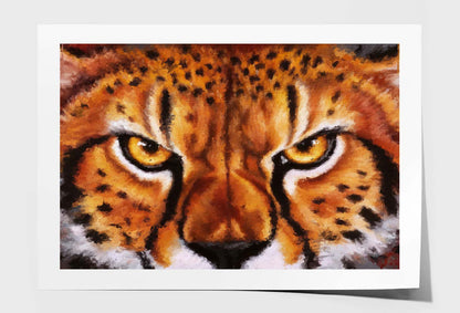 Painting of Cheetah Eyes Wall Art Limited Edition High Quality Print