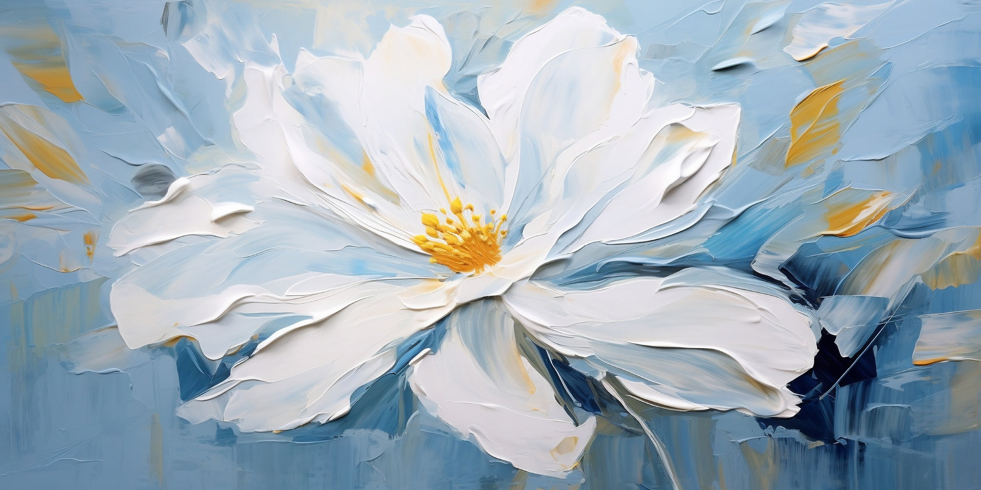 White Magnolia Bloom Flower Wall Art Canvas Office Home Room Framed 120x60cm - Bella Home Decor