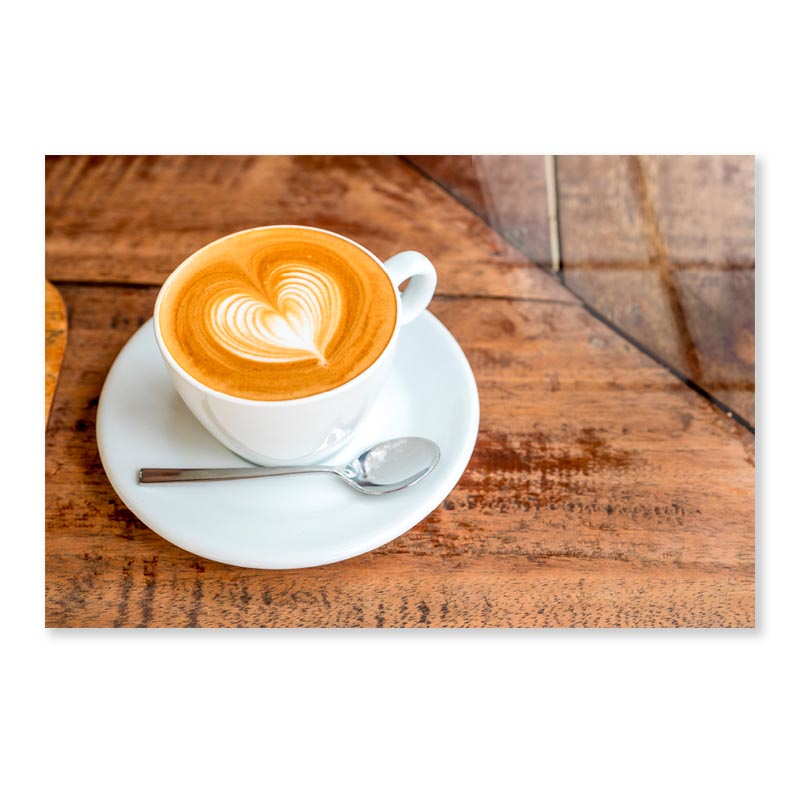 Cup Of Coffee with A Heart in The Foam Acrylic Glass Print Tempered Glass Wall Art 100% Made in Australia Ready to Hang