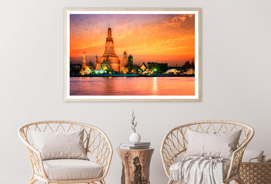 Wat Arun In Sunset at Bangkok, Thailand Home Decor Premium Quality Poster Print Choose Your Sizes