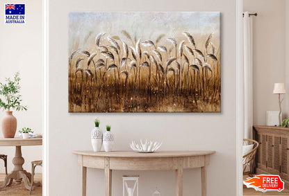 Reeds, Lake, Impression Oil Painting Wall Art Limited Edition High Quality Print