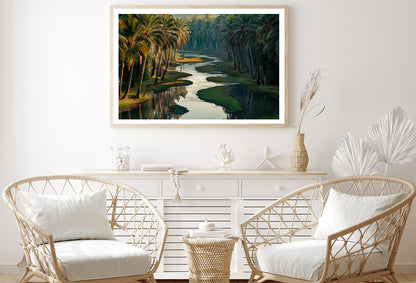 Lake Surrounded By Palm Trees Home Decor Premium Quality Poster Print Choose Your Sizes - Bella Home Decor