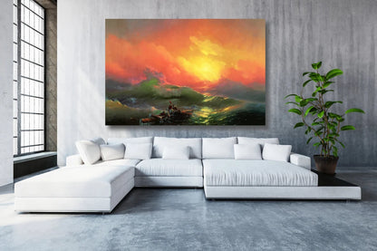 Ivan Aivazovsky, The Ninth Wave UV Direct Aluminum Print Australian Made Quality