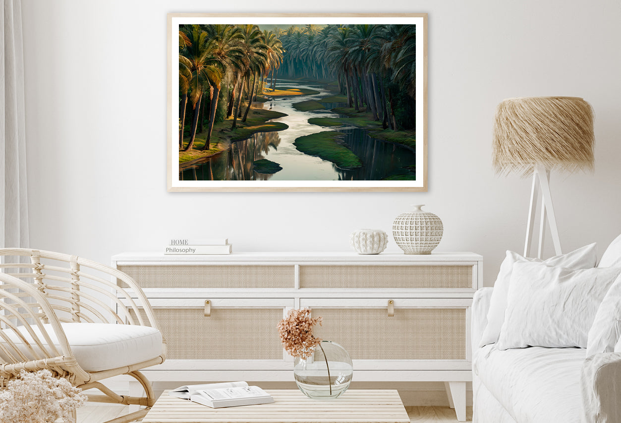 Lake Surrounded By Palm Trees Home Decor Premium Quality Poster Print Choose Your Sizes - Bella Home Decor