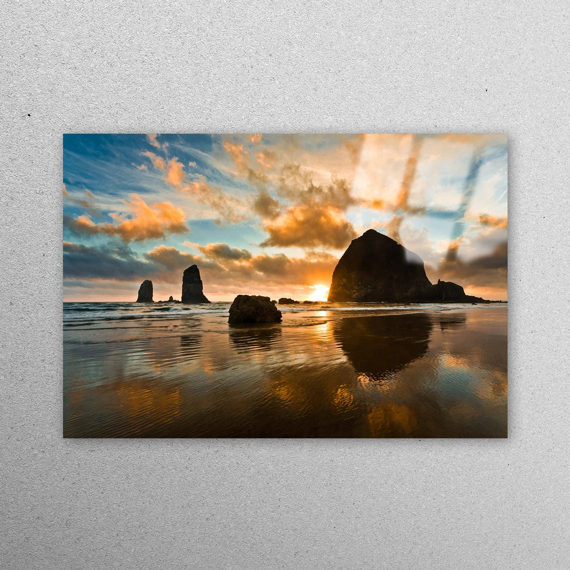 Sea Sunset Pacific Ocean Acrylic Glass Print Tempered Glass Wall Art 100% Made in Australia Ready to Hang