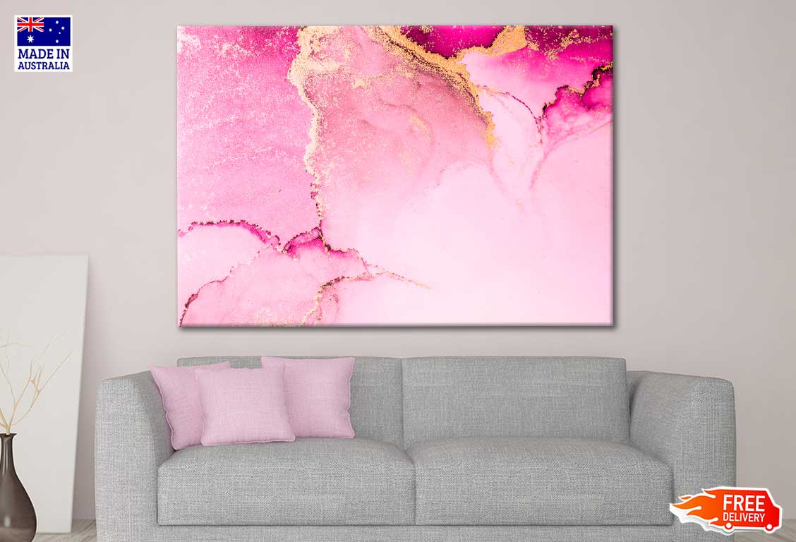 Pink Gold Abstract Background Print 100% Australian Made