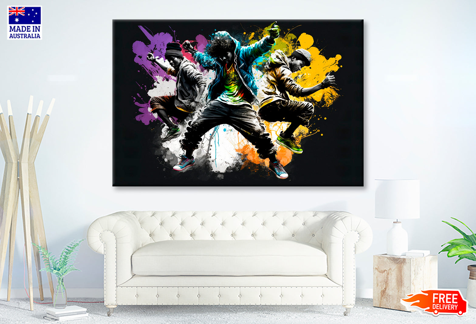 Crazy Hip Hop Dance Oil Painting Wall Art Limited Edition High Quality Print