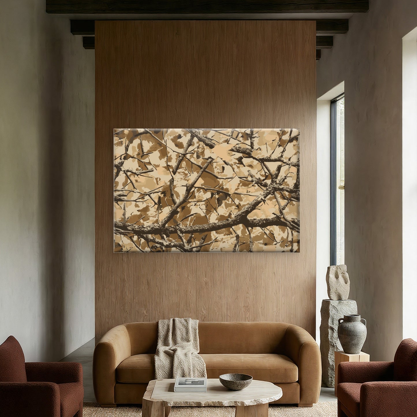 Seamless Tree Branch Vector Pattern Wall Art Decor 100% Australian Made