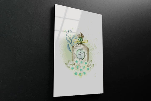 Green Color Perfume 3D Design Acrylic Glass Print Tempered Glass Wall Art 100% Made in Australia Ready to Hang