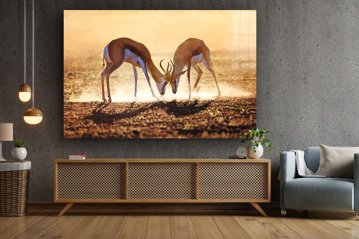 Deer Landscape View UV Direct Aluminum Print Australian Made Quality