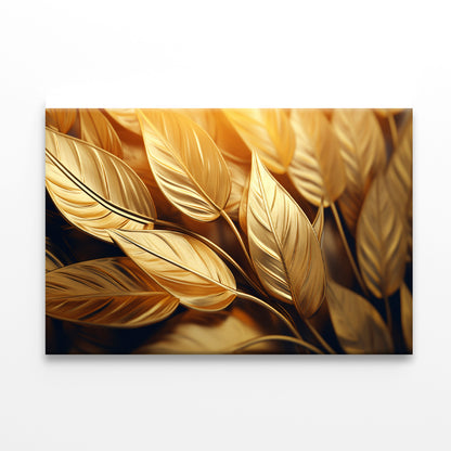 Close-Up of Vibrant Golden Leaves Print 100% Australian Made - Bella Home Decor