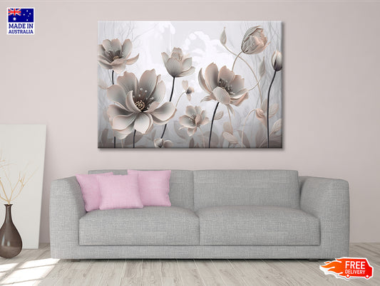 Petals of a Flowers Pattern Print 100% Australian Made - Bella Home Decor