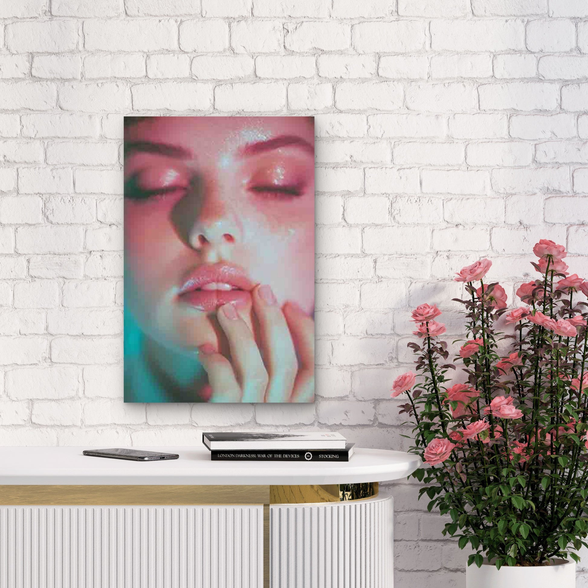 Portrait Of A Surreal Woman 60x90cm Metal Print Ready to Hang - Bella Home Decor