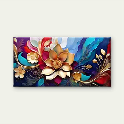 Three-Dimensional Flower Wall Art Canvas Office Home Room Framed 120x60cm - Bella Home Decor