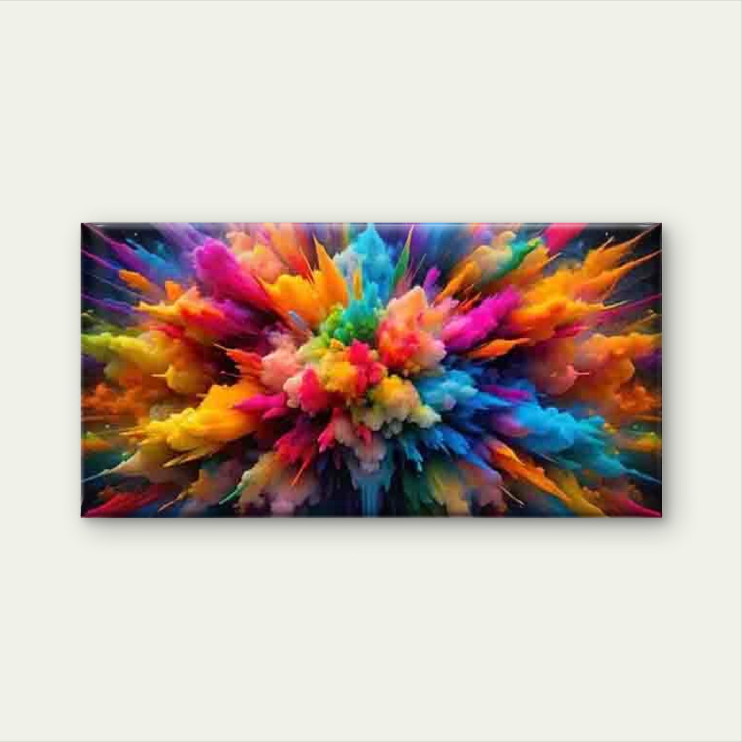 Abstract Explosion of Color Wall Art Canvas Office Home Room Framed 120x60cm