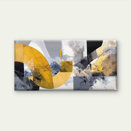 Vintage Shape Featuring Bold Wall Art Canvas Office Home Room Framed 120x60cm