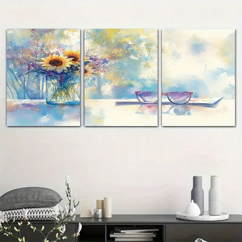 3pcs Enhance The Taste Of Spaces Metal Print Ready to Hang Art