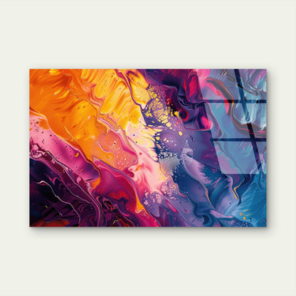 Abstract Colorful Fluid Cells Ocean Acrylic Glass Printing Wall Art Australian Made Quality