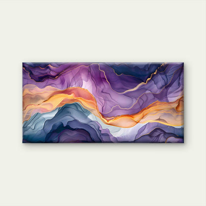 Abstract Art Alcohol Ink Sea Wall Art Canvas Office Home Room Framed 120x60cm
