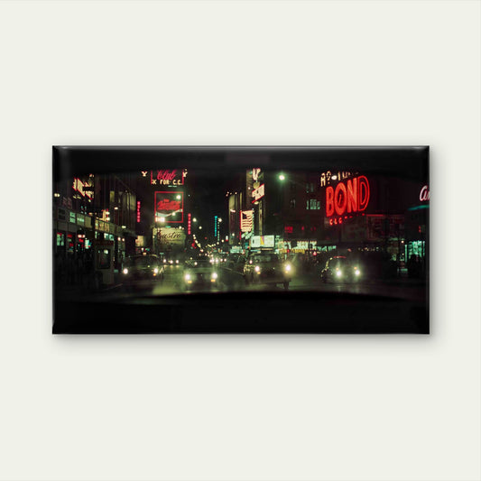 70s Vintage City Night Wall Art Canvas Office Home Room Framed 120x60cm