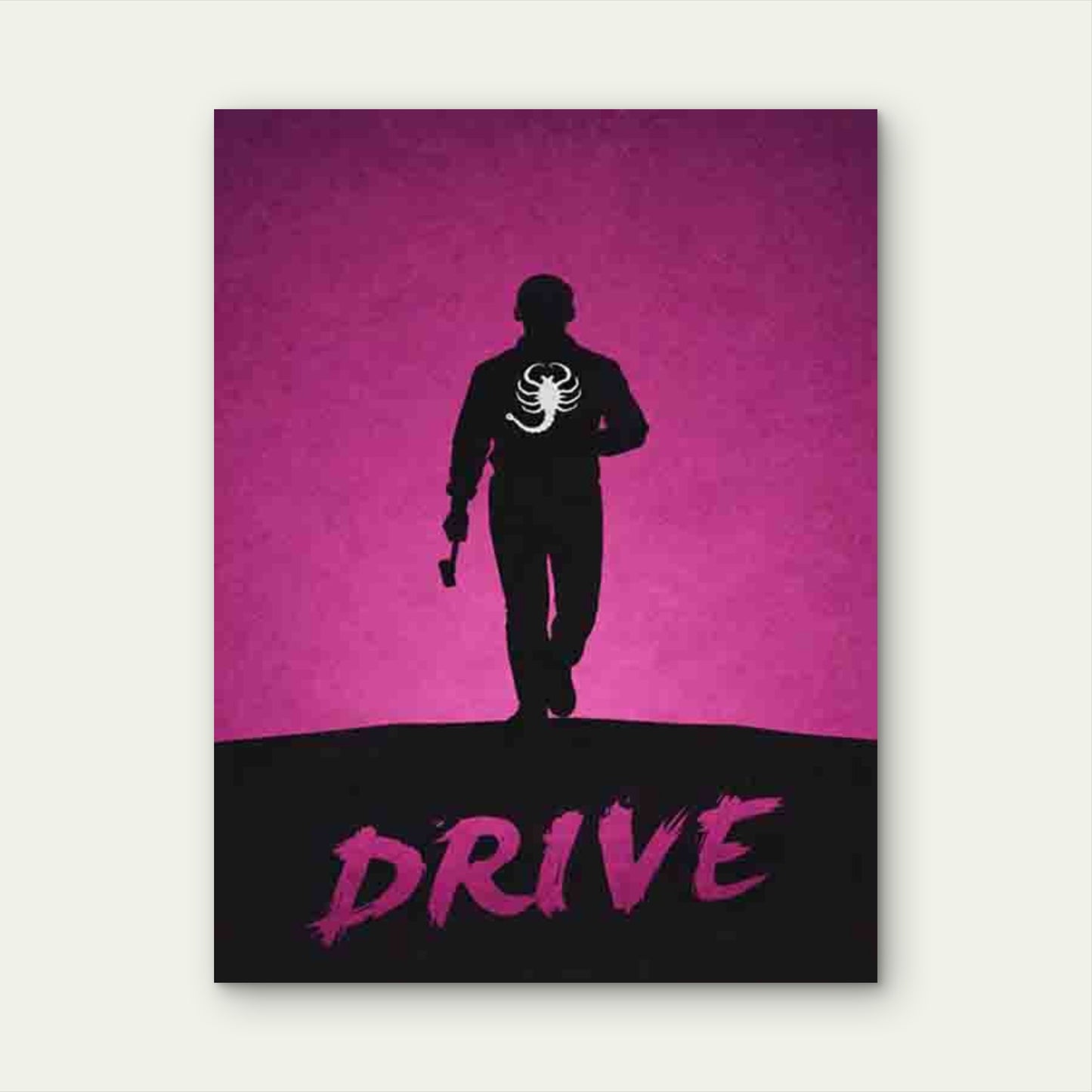 Silhouette Drive Art Modern Retro 60x90cm Metal Print Ready to Hang - Bella Home Decor