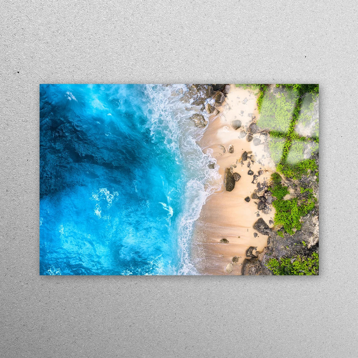 Forest Blue Ocean Acrylic Glass Print Tempered Glass Wall Art 100% Made in Australia Ready to Hang